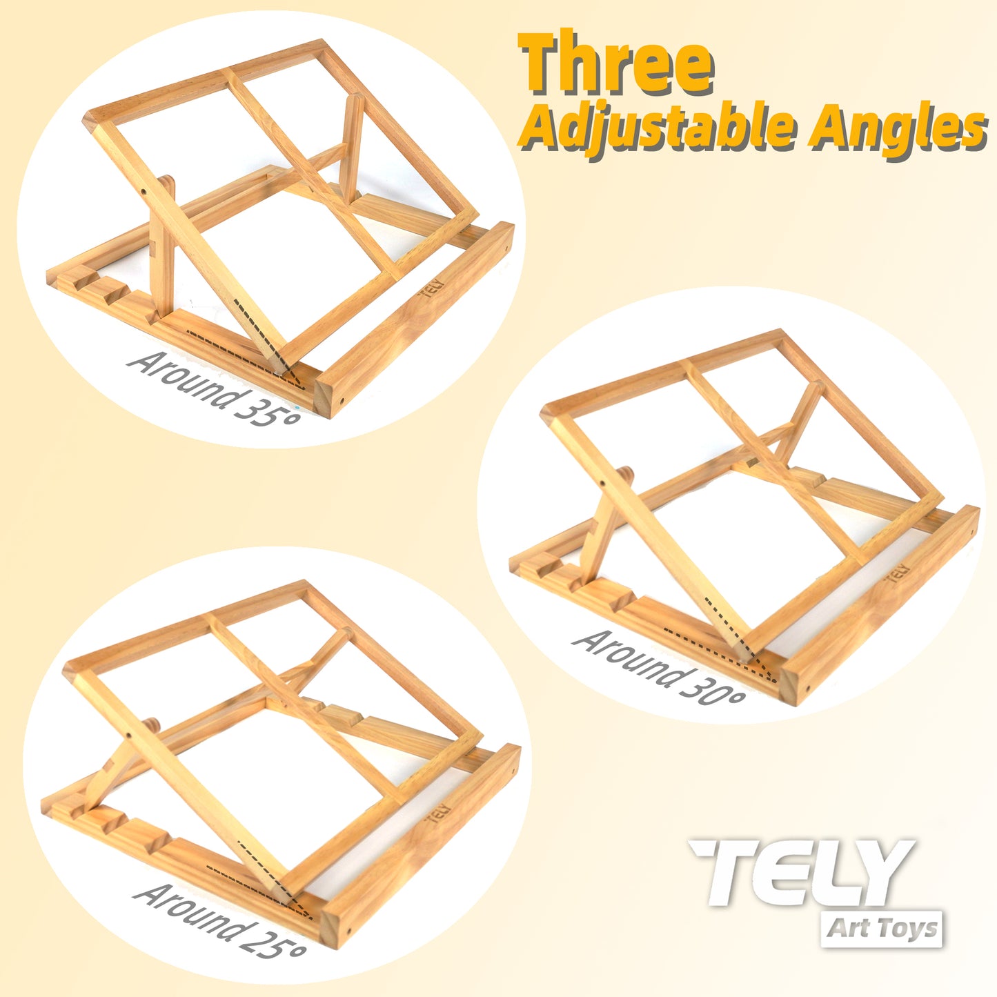 TELY Puzzle Board Stand - Large Puzzle Easel/Holder with 3 Adjustable Tilt Angles - Portable Jigsaw Puzzle Bracket - 18.9 x 15.9 Inches