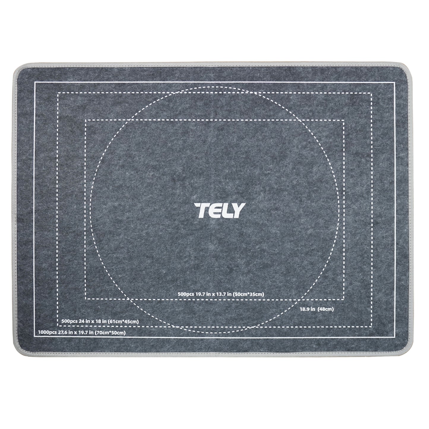 TELY Faltbares Puzzle-Brett – robuste, harte Filzplatte, rutschfeste Oberfläche, tragbar & leicht, für bis zu 1000 Teile, Puzzle-Unterlage für Tisch, Schoß oder Puzzle-Ständer