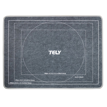 TELY Faltbares Puzzle-Brett – robuste, harte Filzplatte, rutschfeste Oberfläche, tragbar & leicht, für bis zu 1000 Teile, Puzzle-Unterlage für Tisch, Schoß oder Puzzle-Ständer